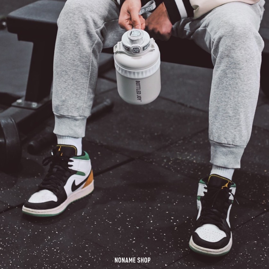 NIKE AIR JORDAN 1 MID SE OAKLAND 麂皮 白綠橙 (男款)