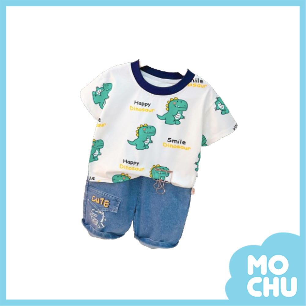 滿滿smile恐龍兩件套裝(三色）