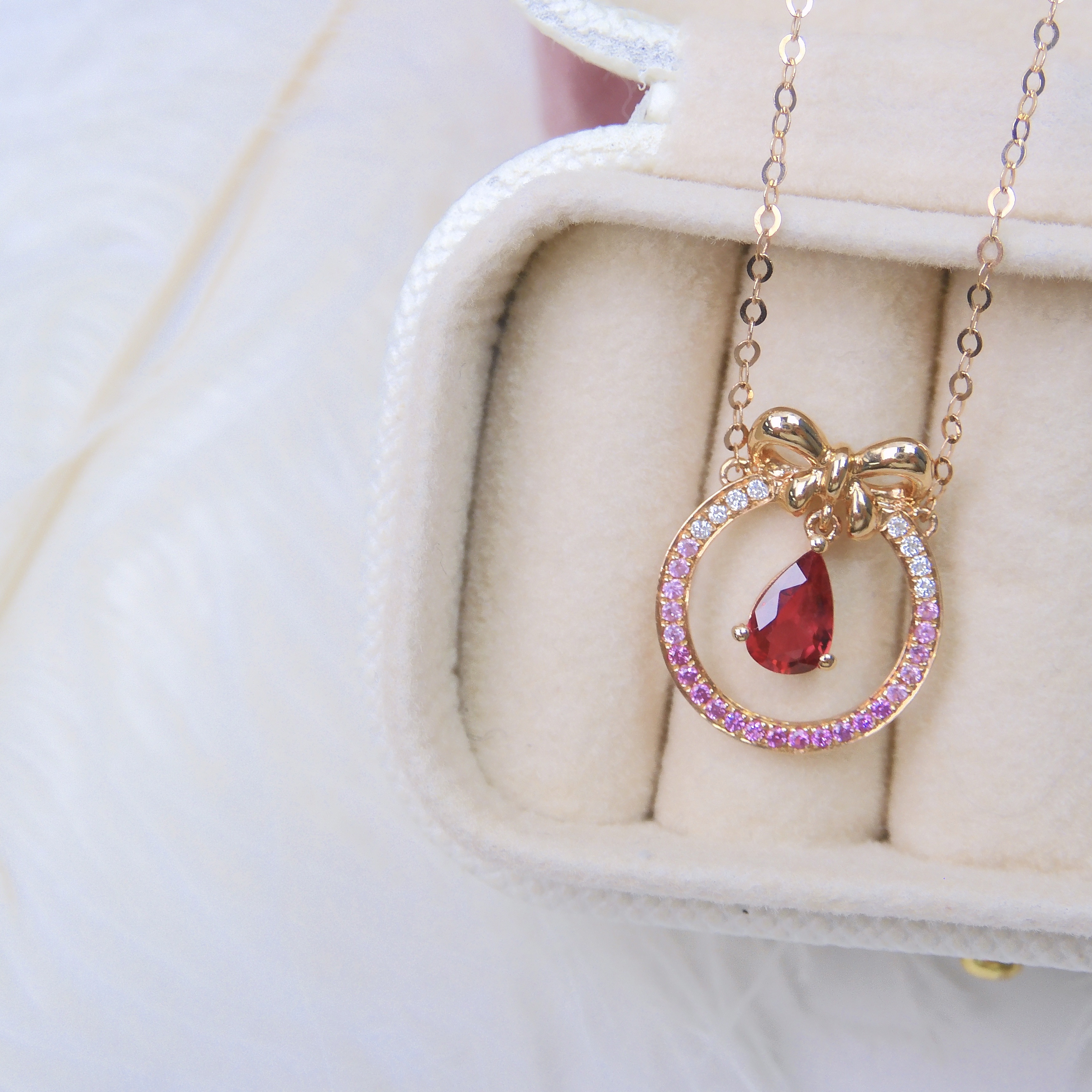 18K金 0.45ct 紅寶石項鏈