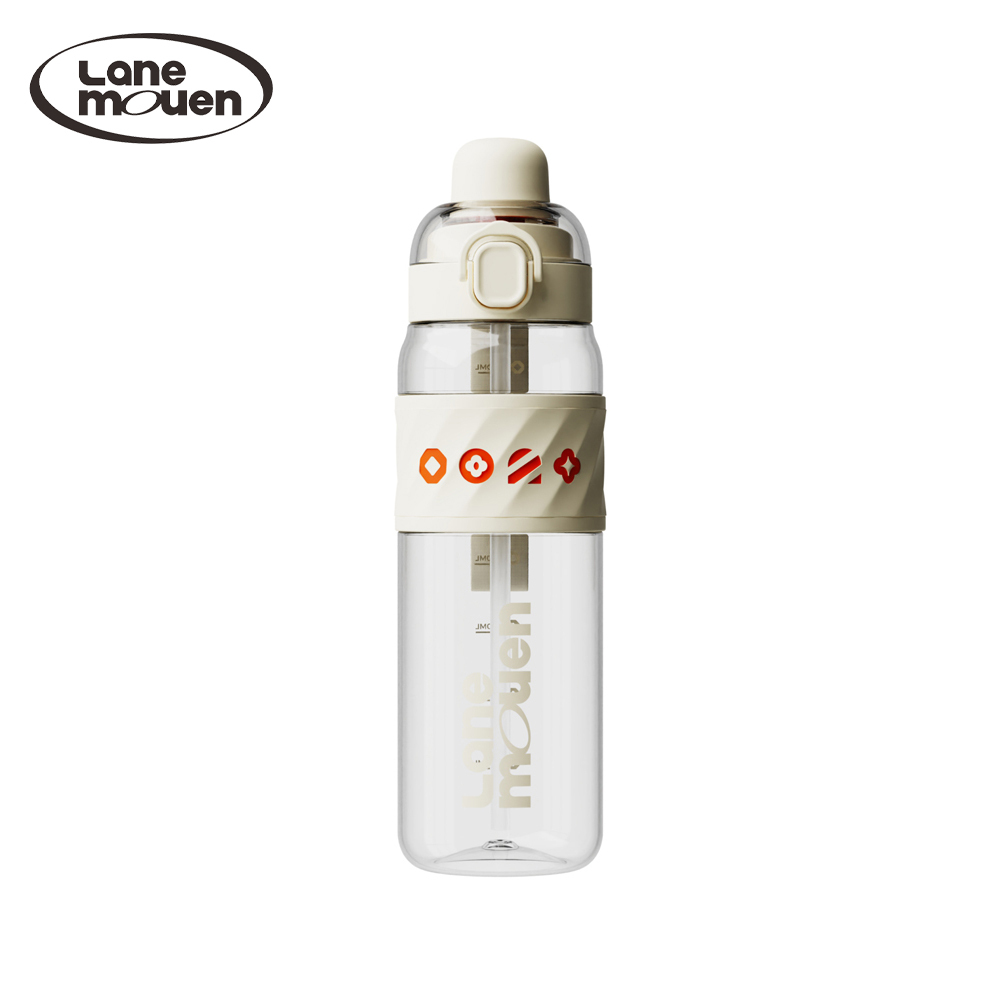Lane mouen 運動雙飲水壺 1100ml (附贈水壺背帶)  - 白色