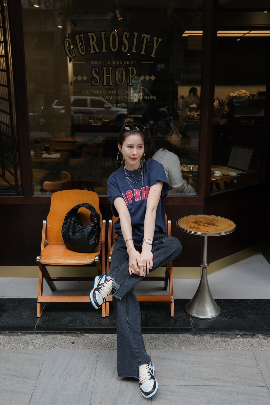 韓國製 - 設計款牛仔褲_AMISSA（黑）