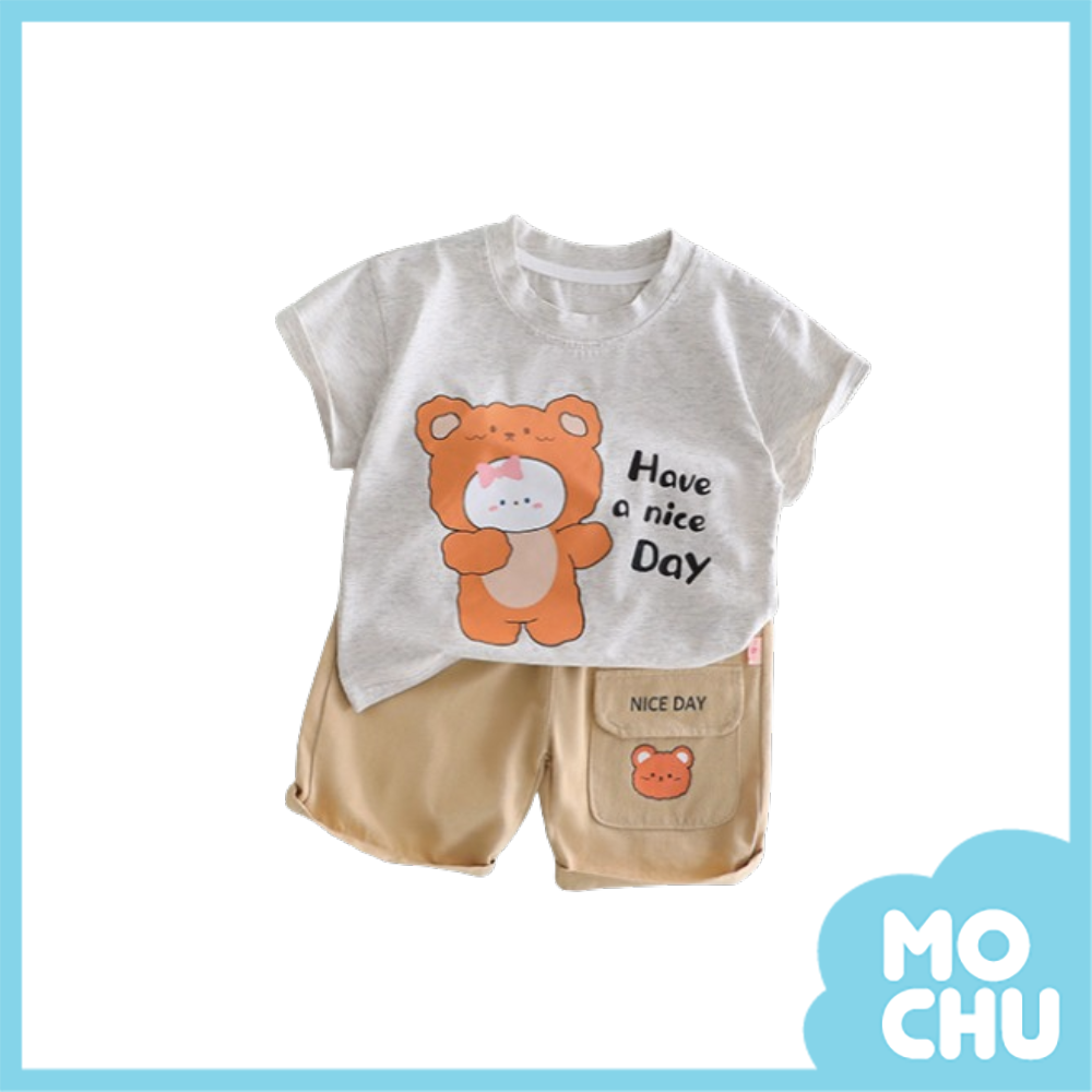 熊頭套布偶兩件套裝(二色）