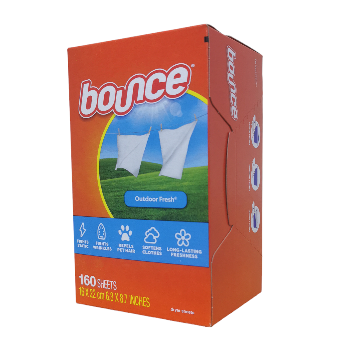 [現貨] 美國進口Bounce 四合一防靜電衣物柔順紙, 160張