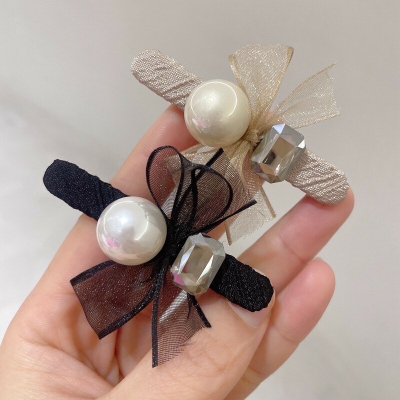 F45珍珠蝴蝶夾壓夾（單支）