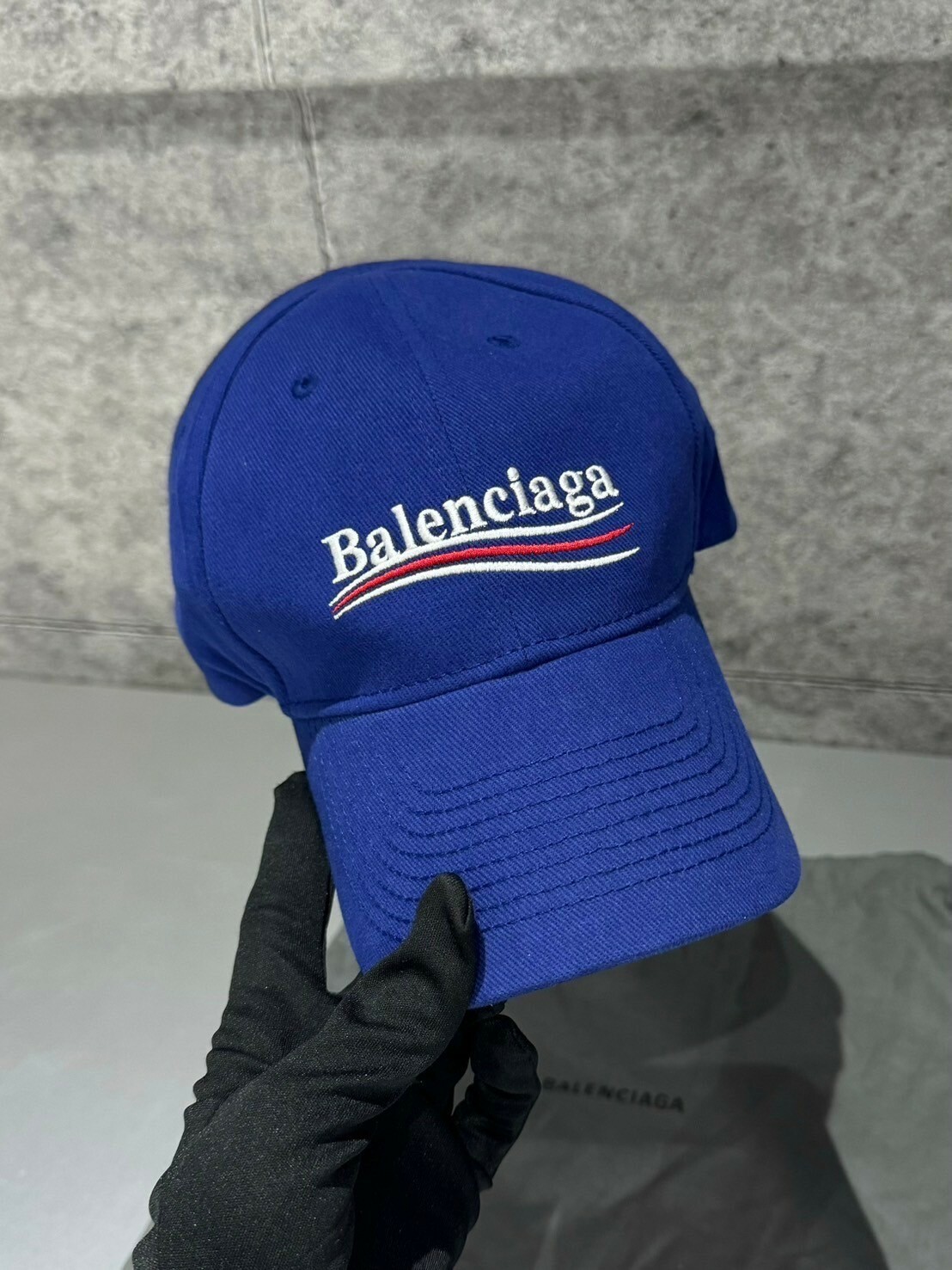 BALENCIAGA 經典款 藍色可樂Logo老帽 巴黎世家