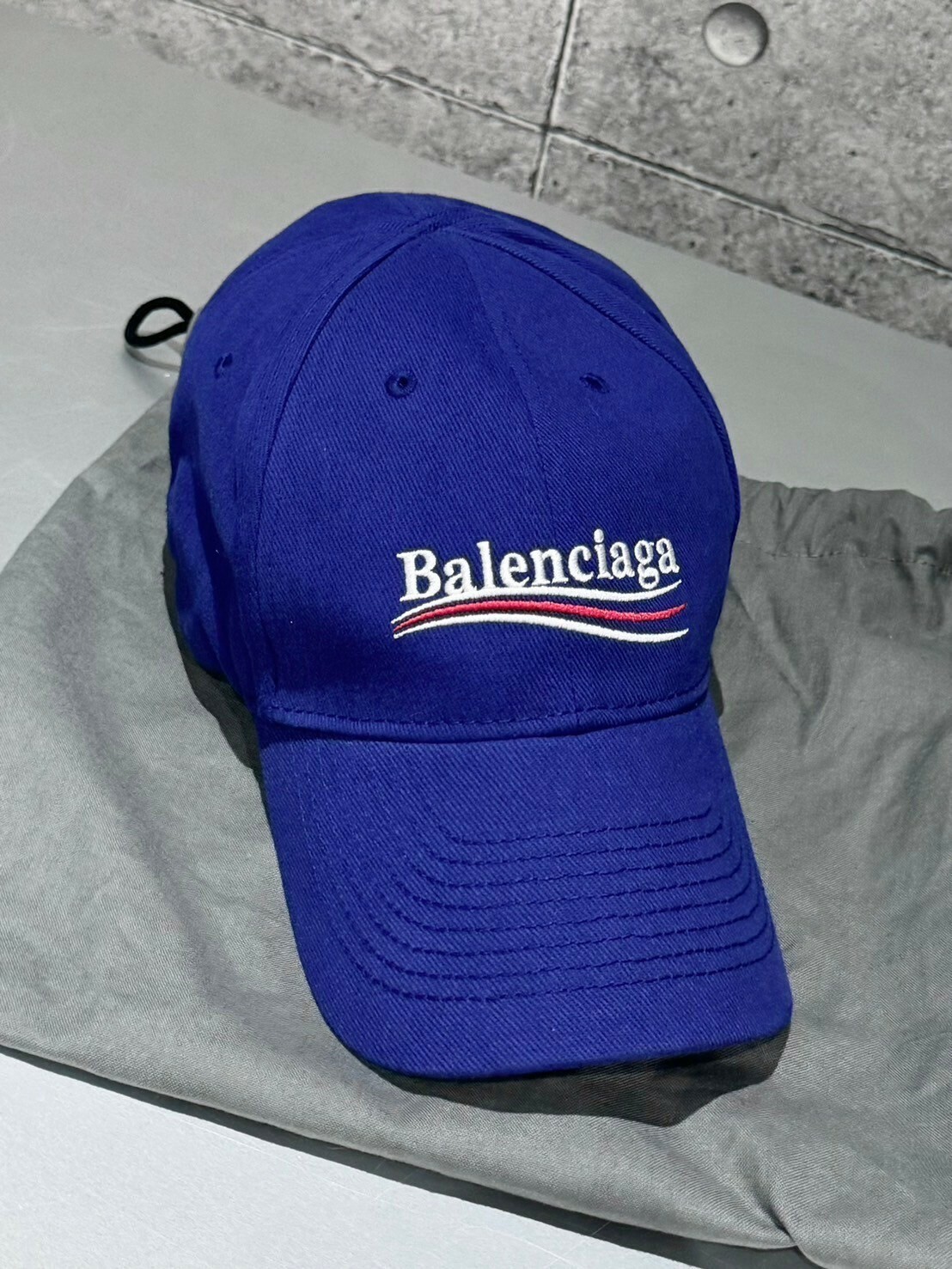 BALENCIAGA 經典款 藍色可樂Logo老帽 巴黎世家