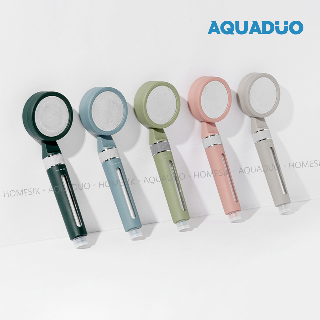 高級花系加寬版開/關 夏威夷藍 除氯增壓沐浴過濾花灑頭 (連濾芯) SF-680-HAB