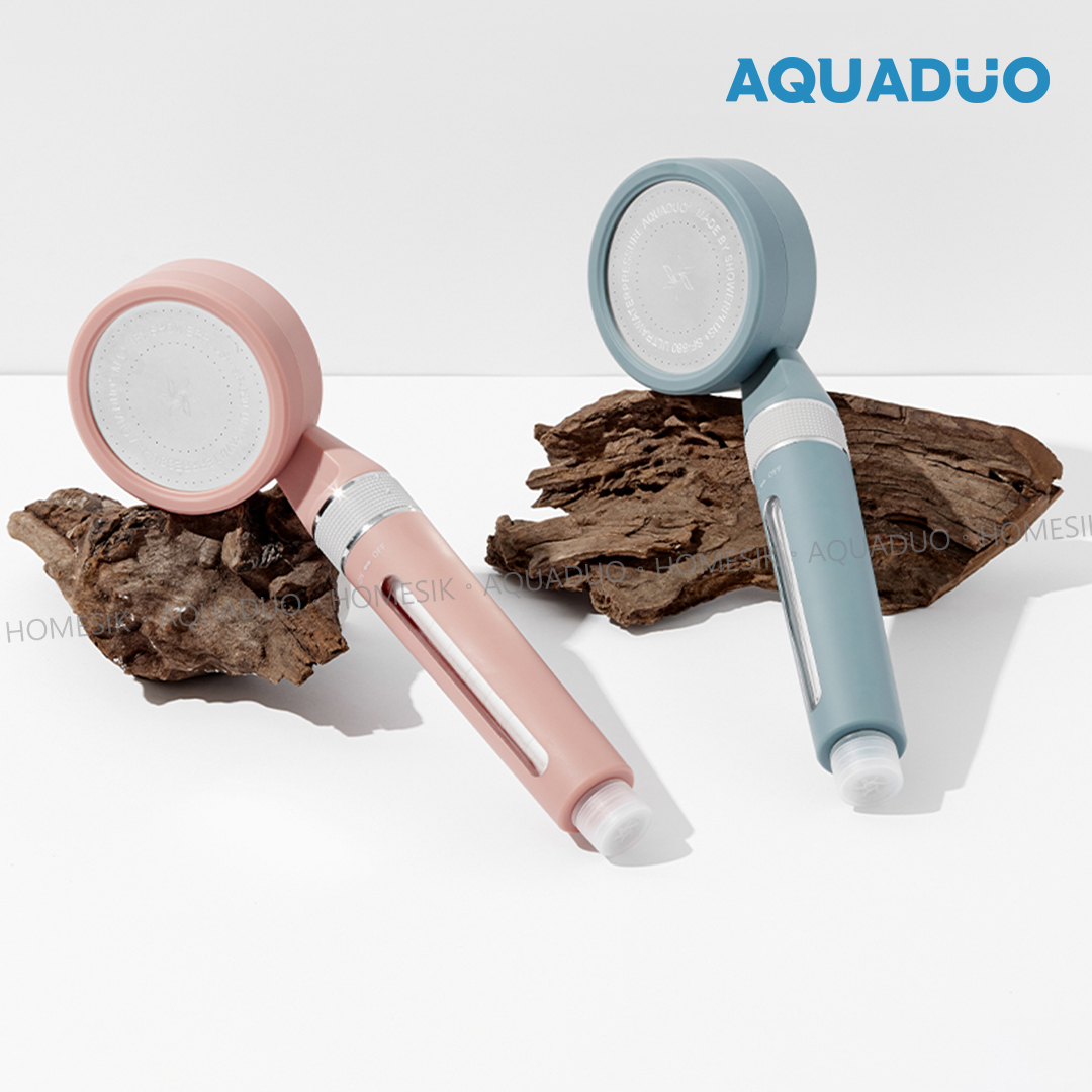 高級花系加寬版開/關 玫瑰粉 除氯增壓沐浴過濾花灑頭 (連濾芯) SF-680-ROSE