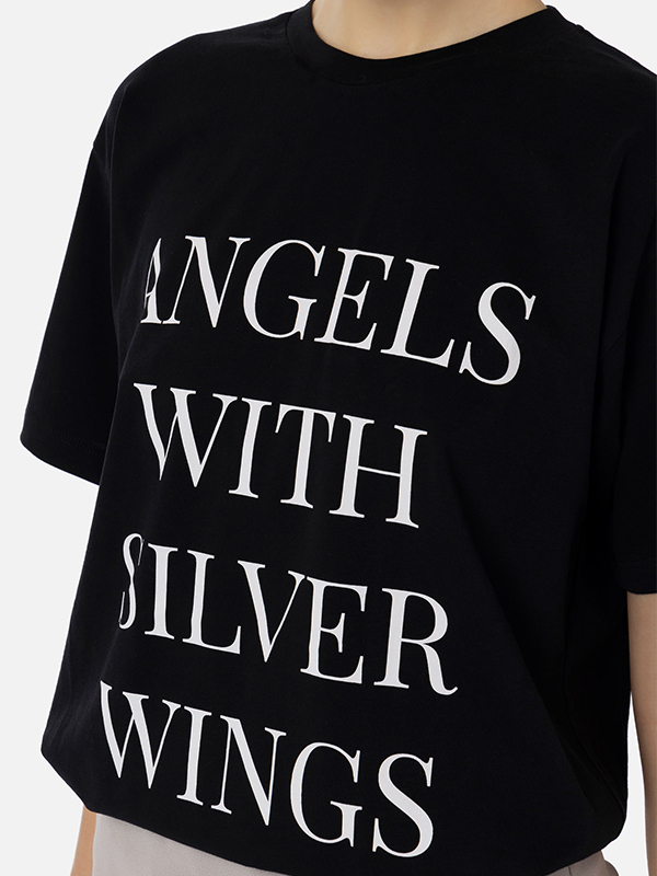 ‍‍Elisabetta Franchi 大標語T(黑)