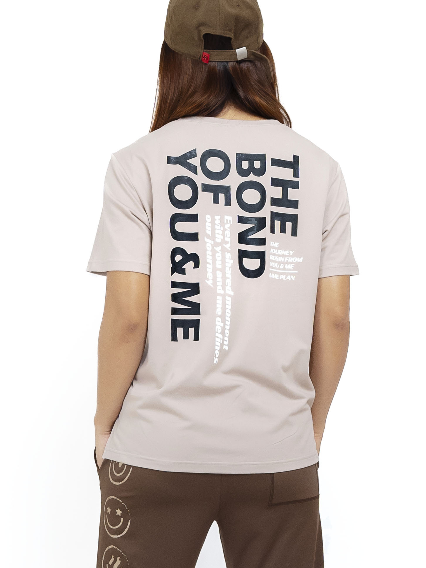 S0019MU M/L 蘑菇灰褐印花潮T