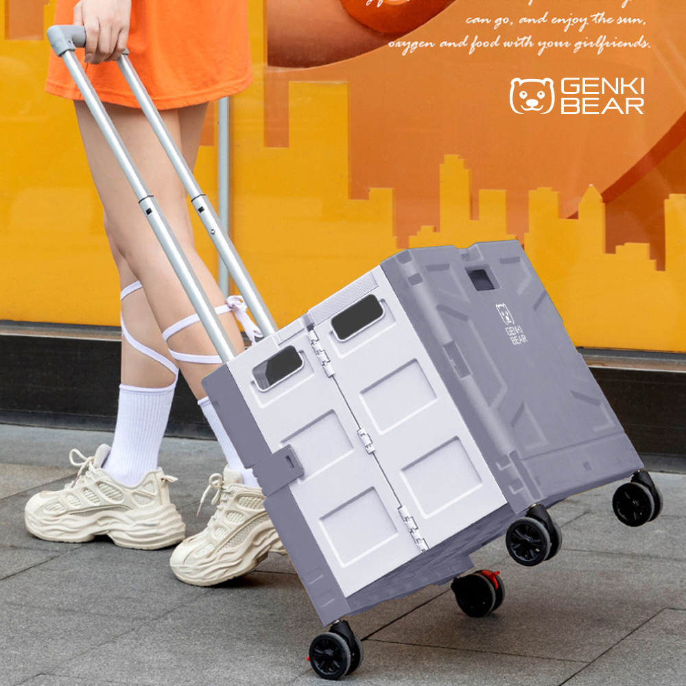 元氣熊 摺疊購物車/48L/3色