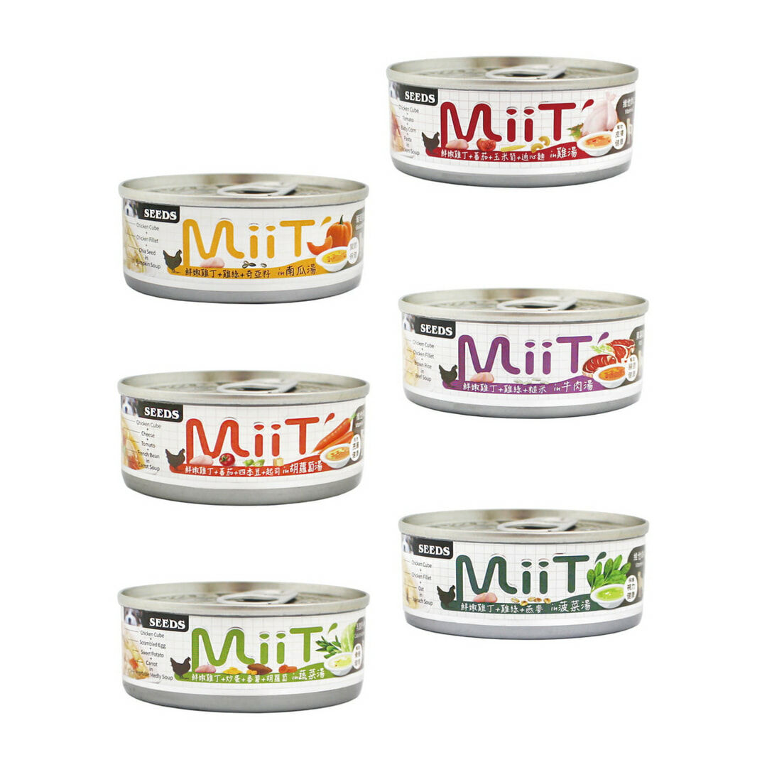 SEEDS 惜時 MiiT有雞愛犬機能湯罐 (狗副食罐頭) 80g