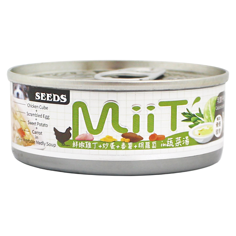 SEEDS 惜時 MiiT有雞愛犬機能湯罐 (狗副食罐頭) 80g