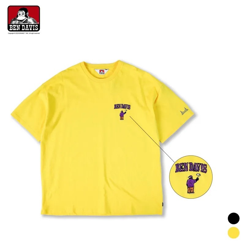 【 BEN DAVIS | RECYCLE COTTON MIX PRINT 猿人塗鴉小橋梁刺繡短TEE - 2色 】