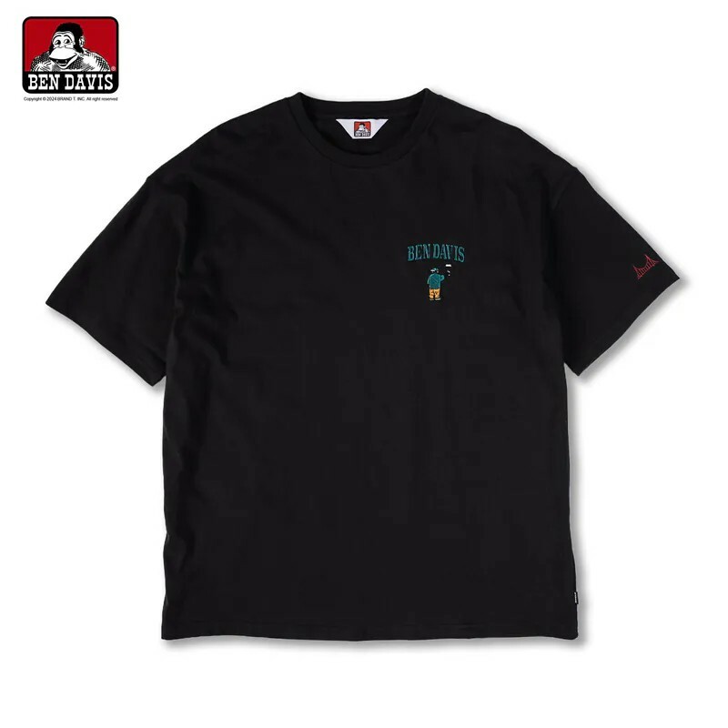 【 BEN DAVIS | RECYCLE COTTON MIX PRINT 猿人塗鴉小橋梁刺繡短TEE - 2色 】