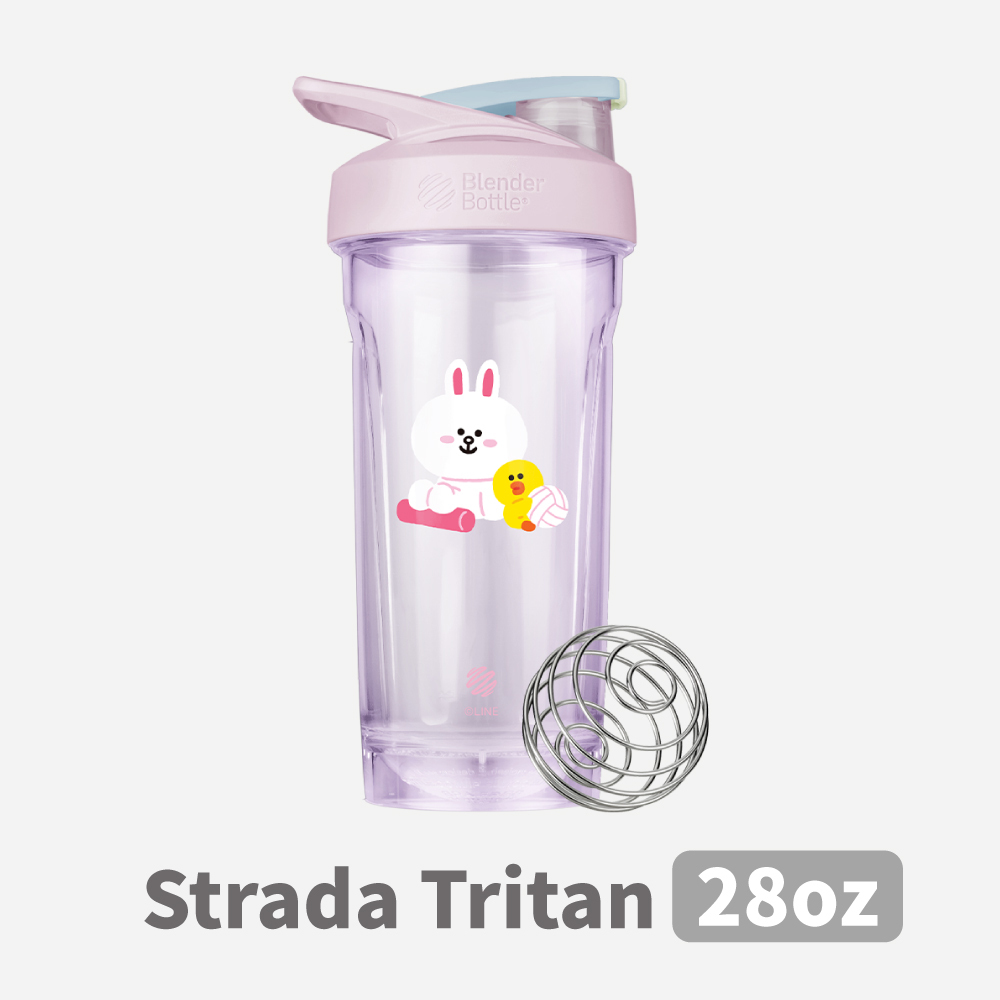 【LINE FRIENDS】Blenderbottle®Strada Tritan｜28oz 搖搖杯｜滾筒兔兔