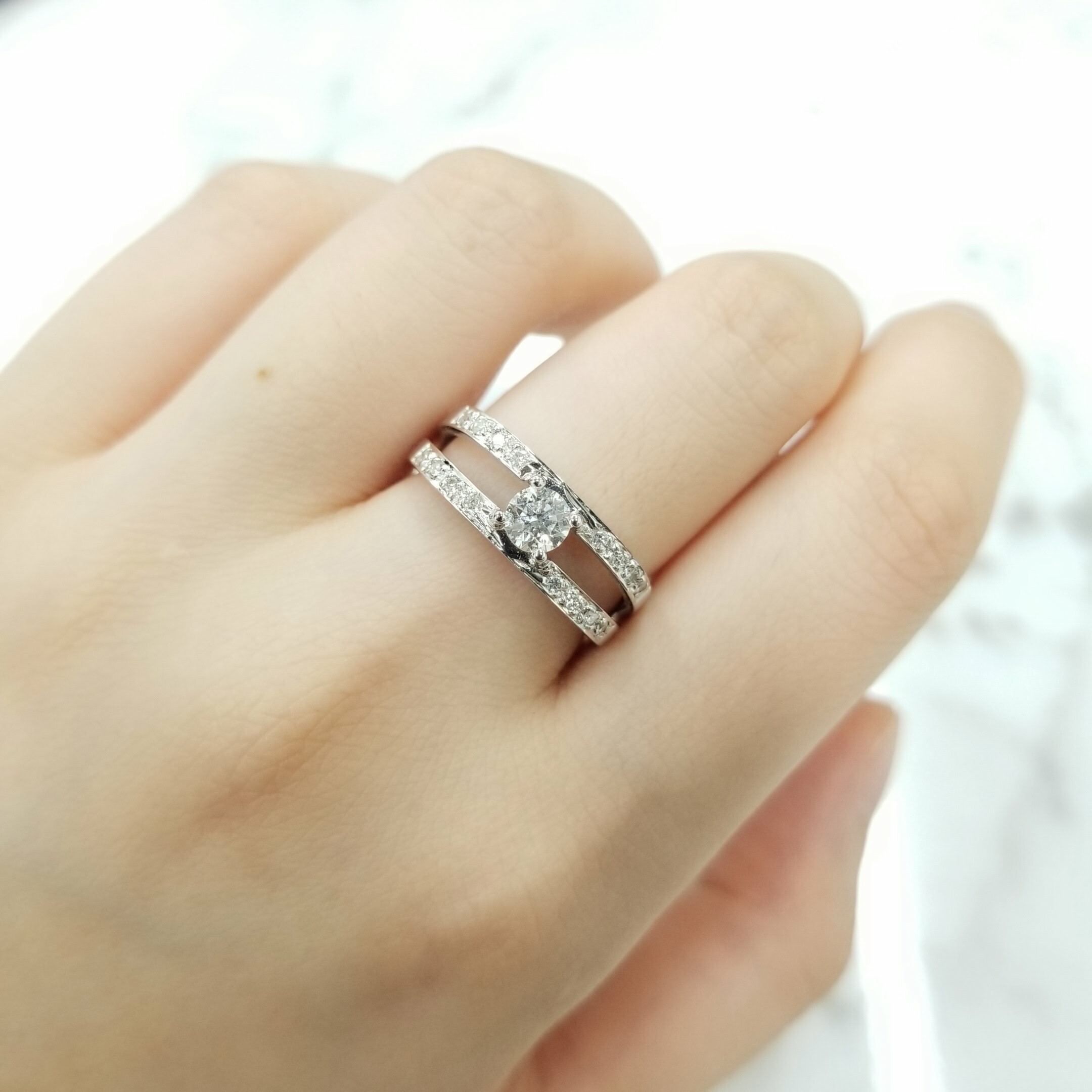 18K White Gold 0.48ct Diamond Ring