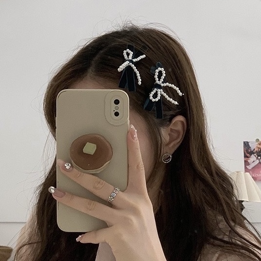 C20珍珠絨布蝴蝶結對夾（一組）