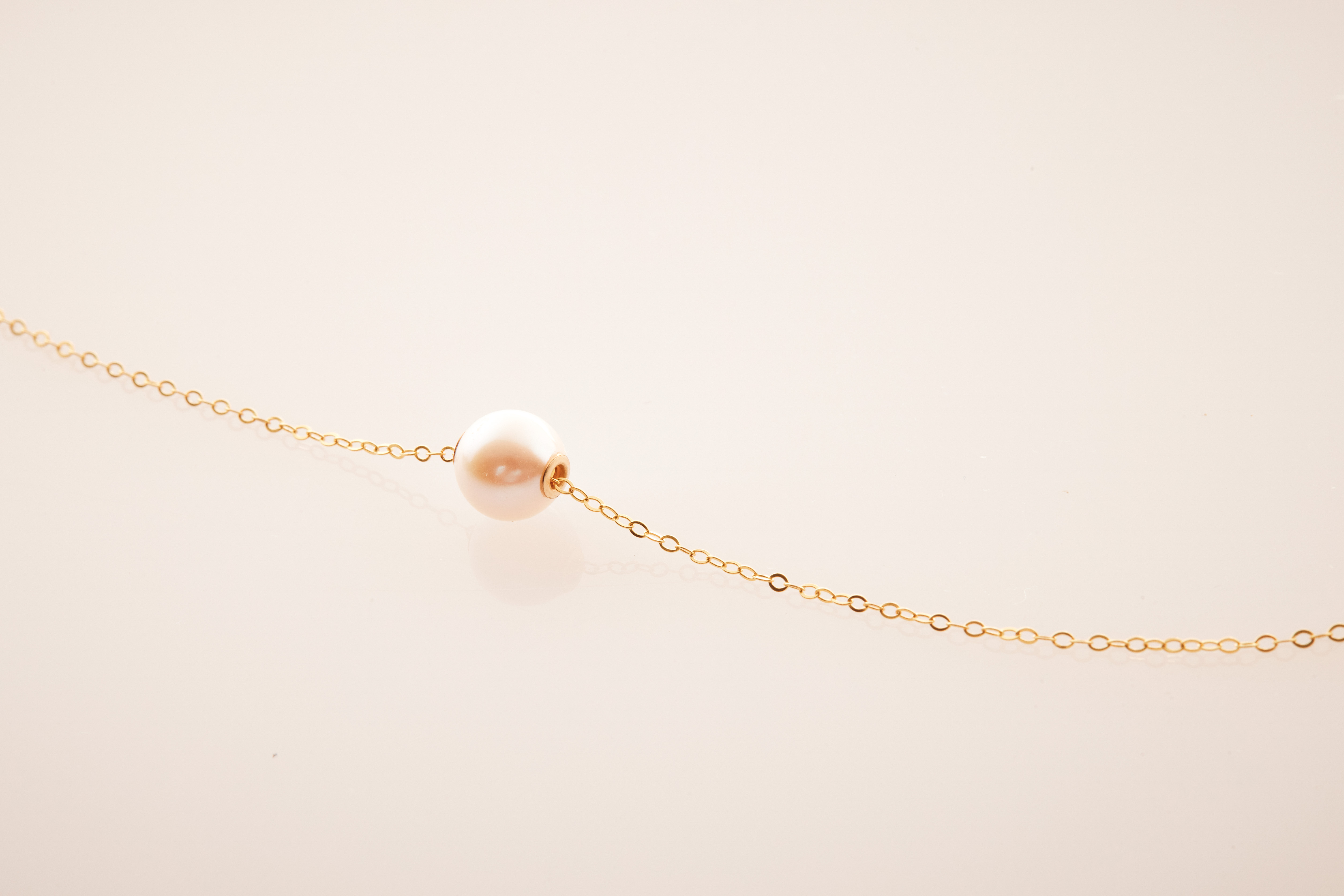 N390 | 14KGF單珍珠項鍊