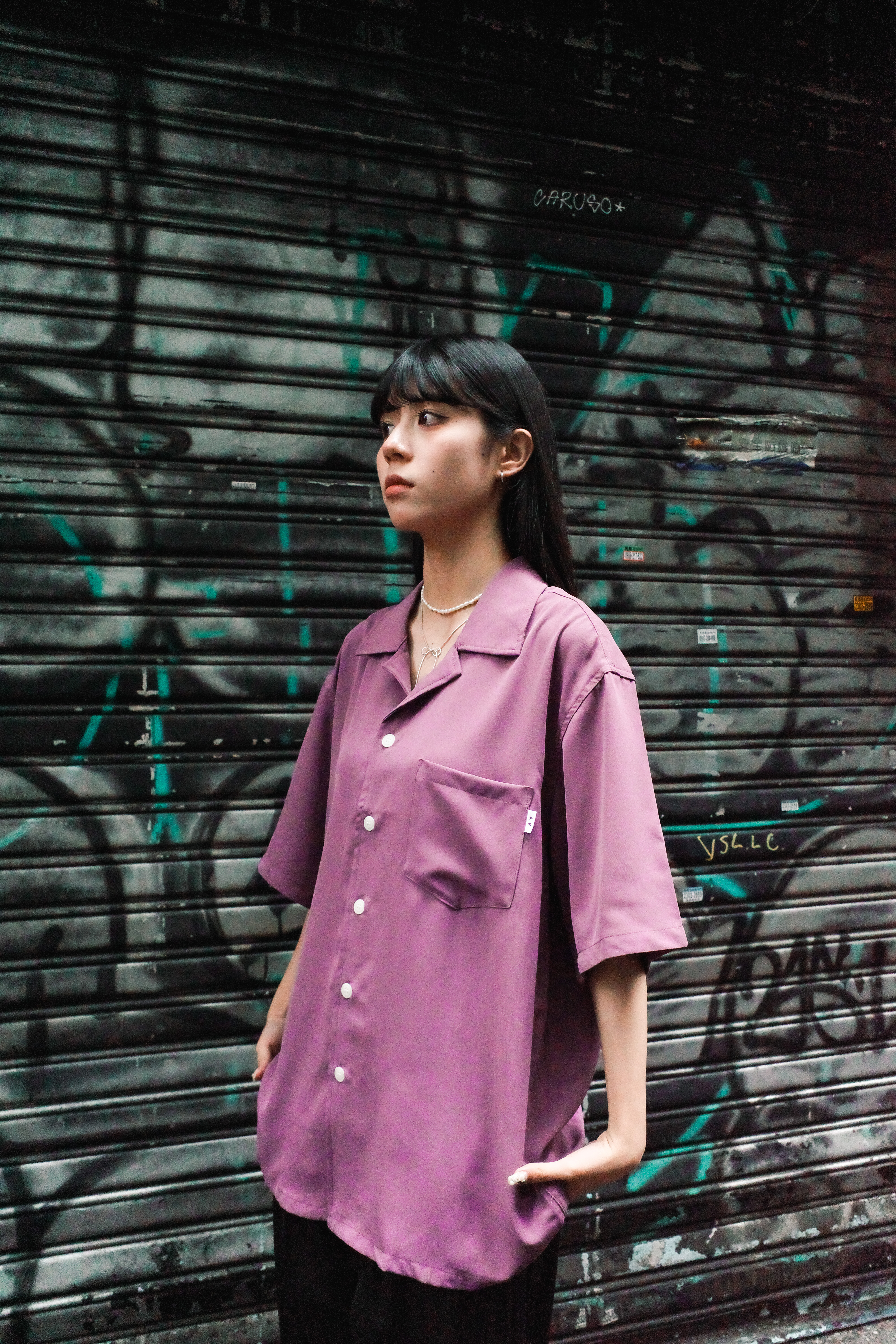 『Always_Good』復古 垂墜感 絲滑 古巴領 短袖襯衫