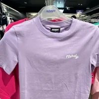 [S] NERDY W'S CURSIVE LOGO CROPPED S/S T-SHIRT SLIM FIT,LIGHT PURPLE, PNES23KG093604 (SN434)