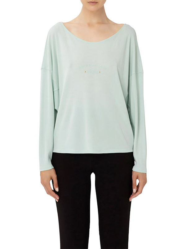 ‍‍Elisabetta Franchi 大圓領長袖上衣(淺綠)