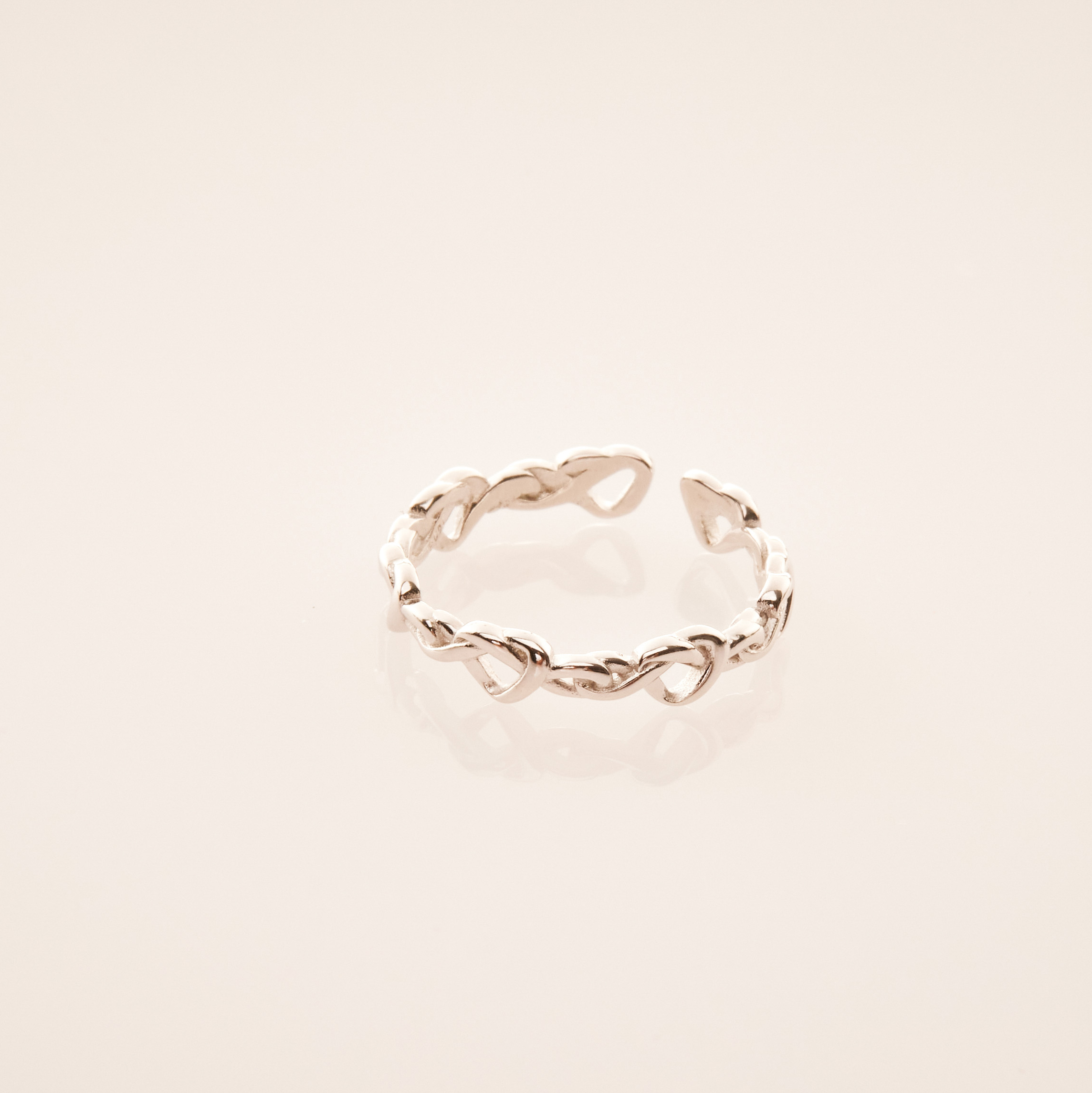 R556 | 愛心線條純銀戒指