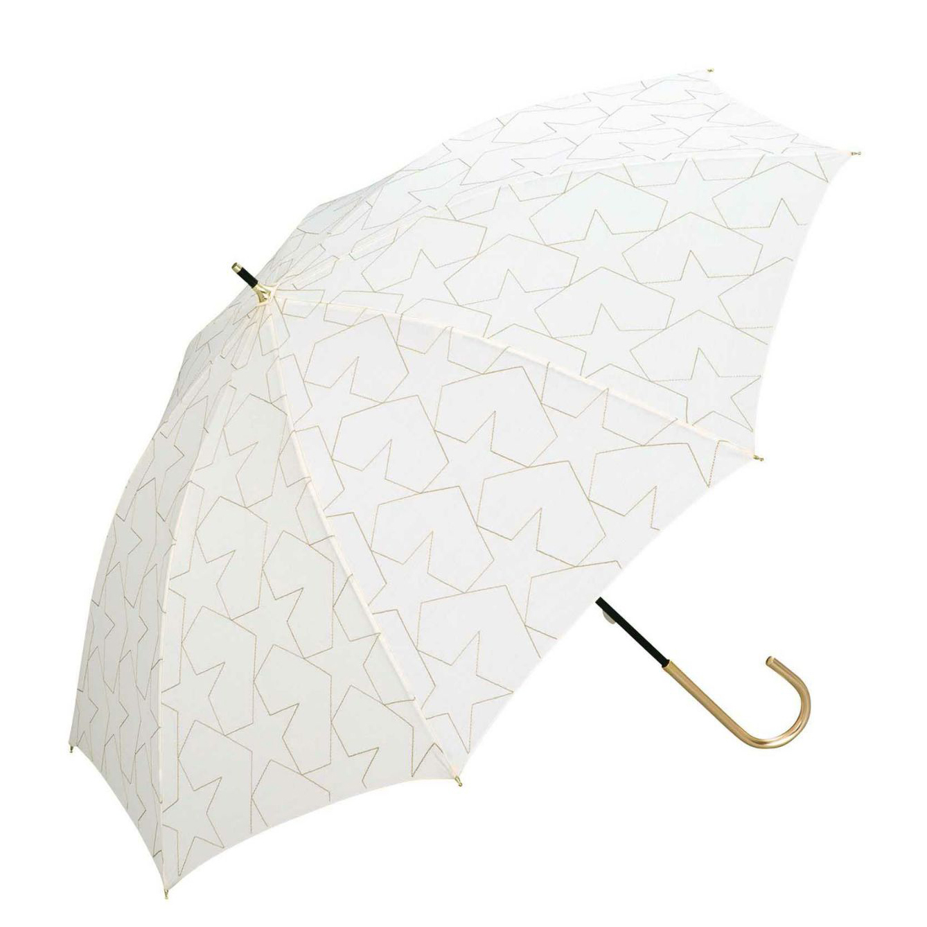 順豐免運｜Wpc. - Parasol 星形刺繡防UV遮陽長摺傘 (深藍色 / 米白色)｜81-59879