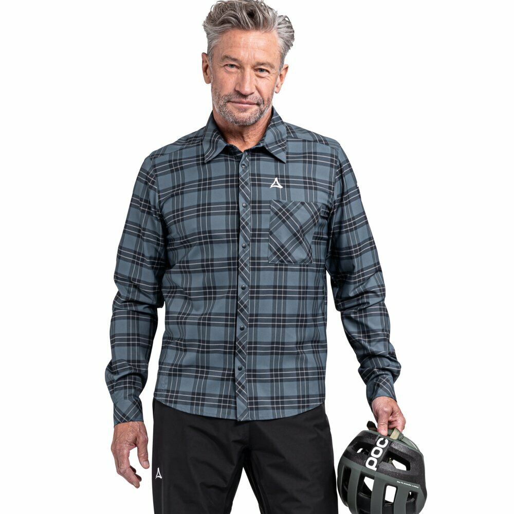【Schoffel】男快乾透氣長袖襯衫 / 24SL50-23725-[格紋綠、格紋藍]