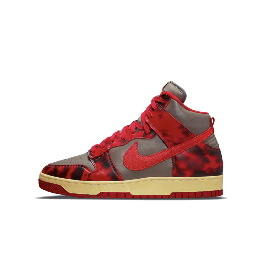 Nike Dunk High 1985 SP Red Acid Wash 渲染 紅棕色 DD9404-600