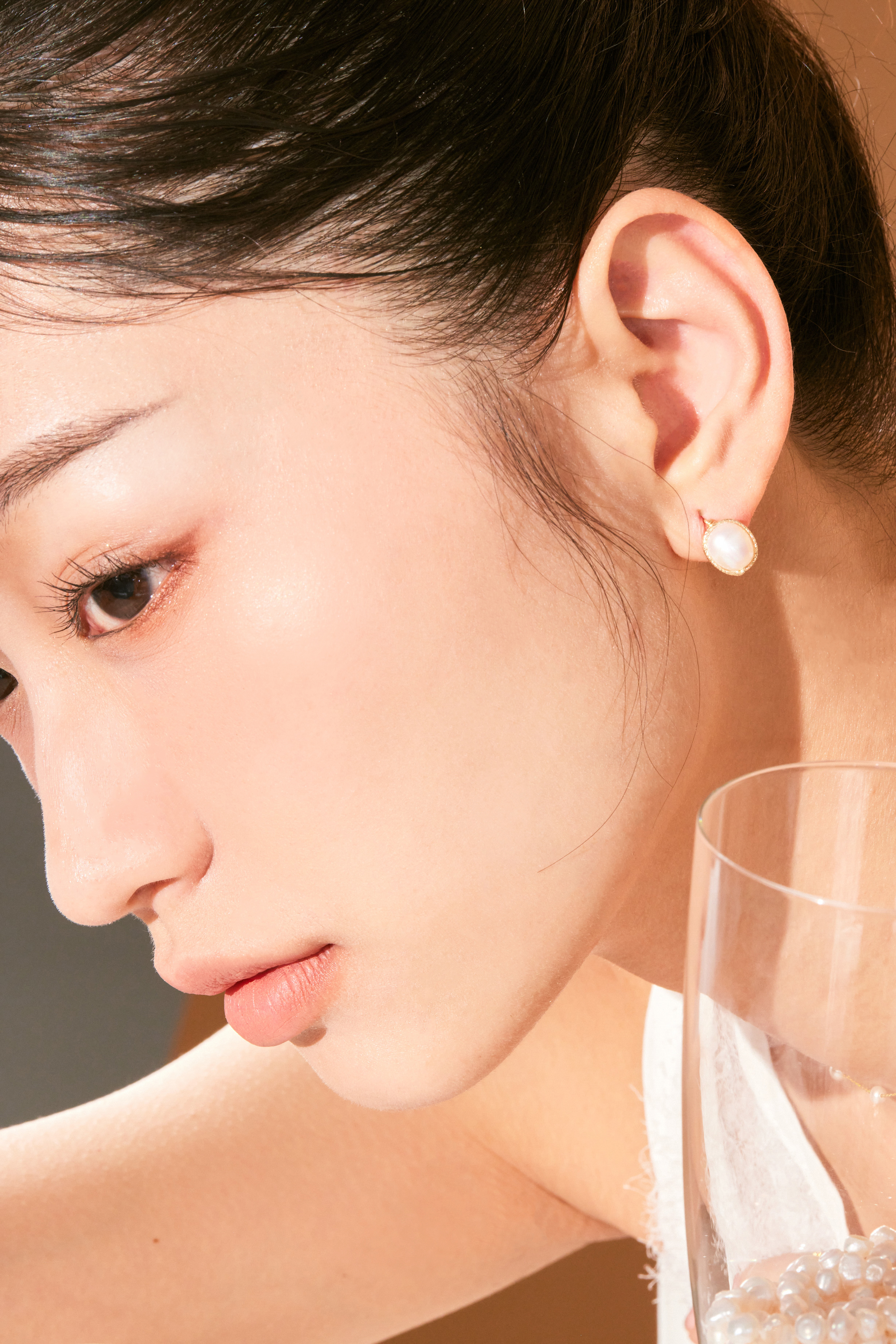 E828 | 14KGF珍珠耳環