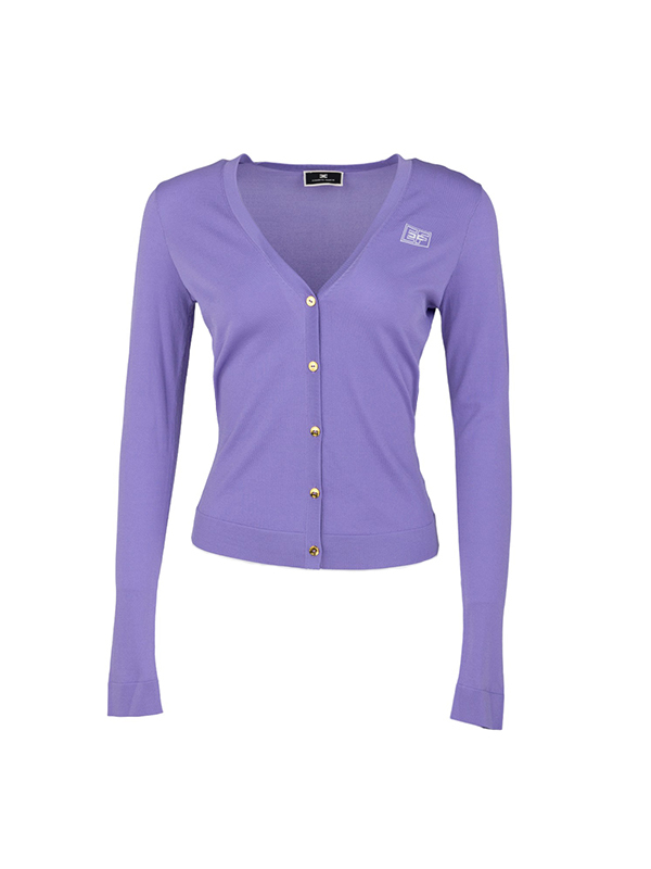 ‍‍Elisabetta Franchi 合身針織外套(紫)