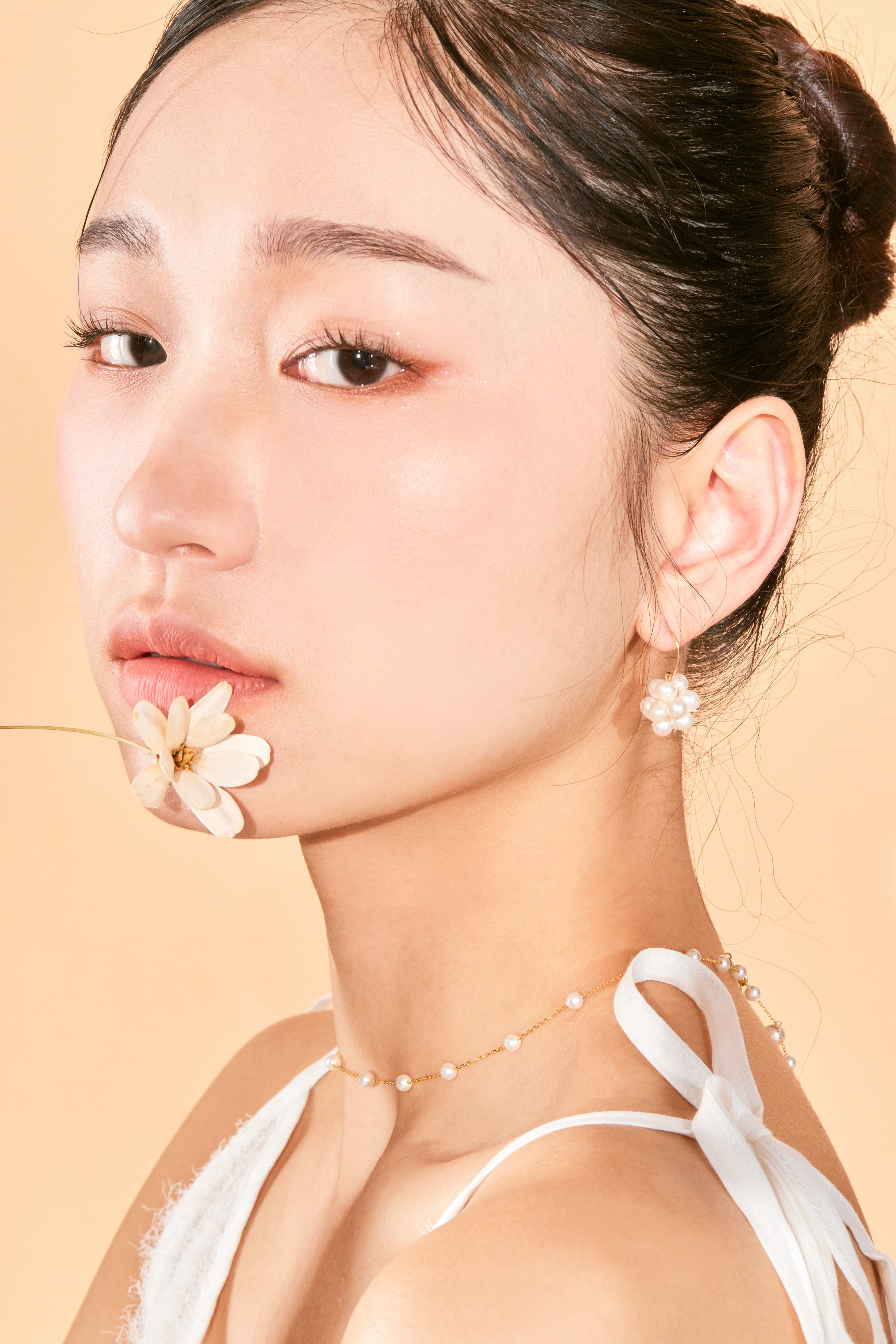 E826 | 14KGF垂墜珍珠耳環