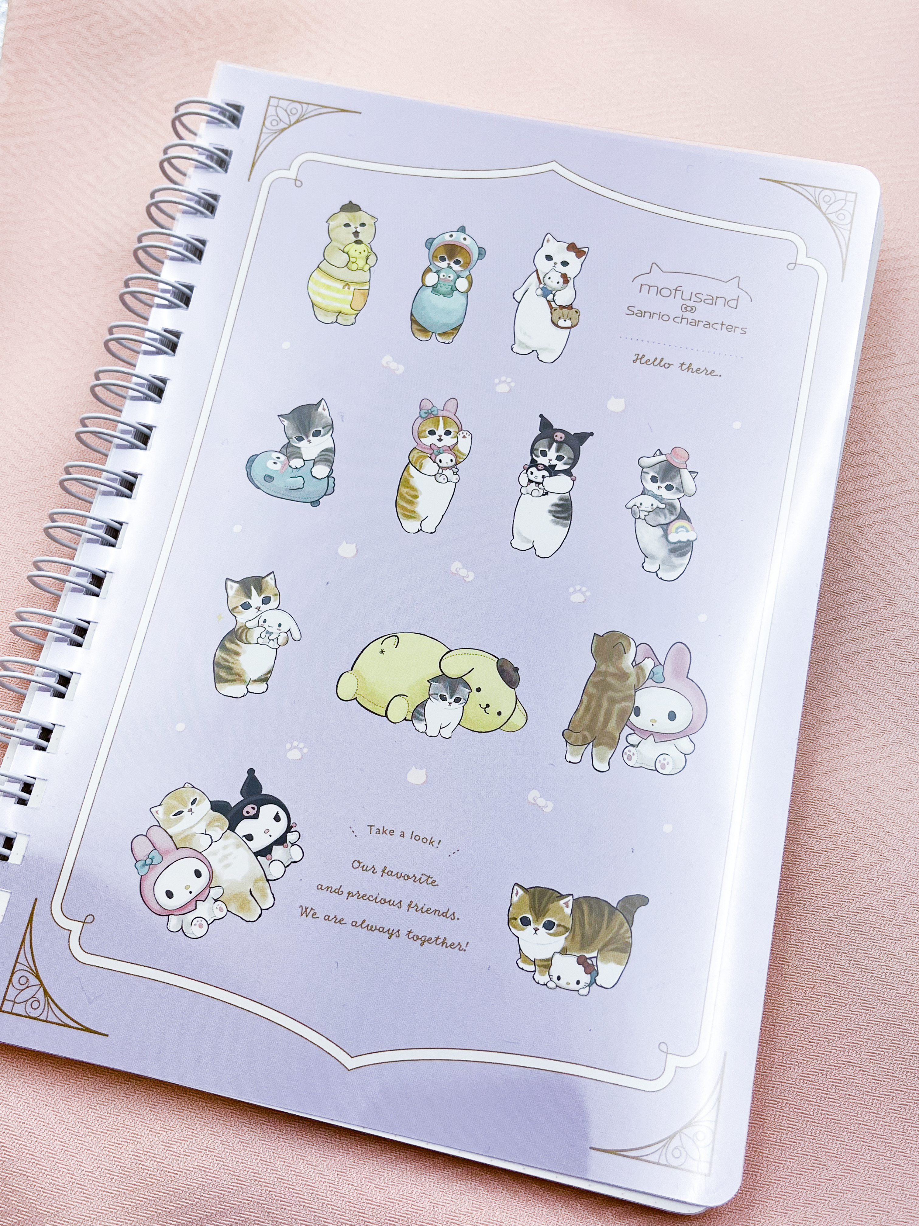 Mofusand X Sanrio A6 小方格簿子