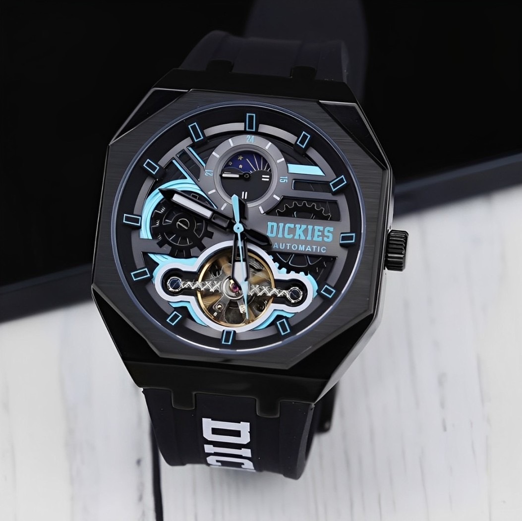 <限量代購>Dickies 全自動機械表 日月星象 AP手錶 鏤空 多功能 潮流 CL-485