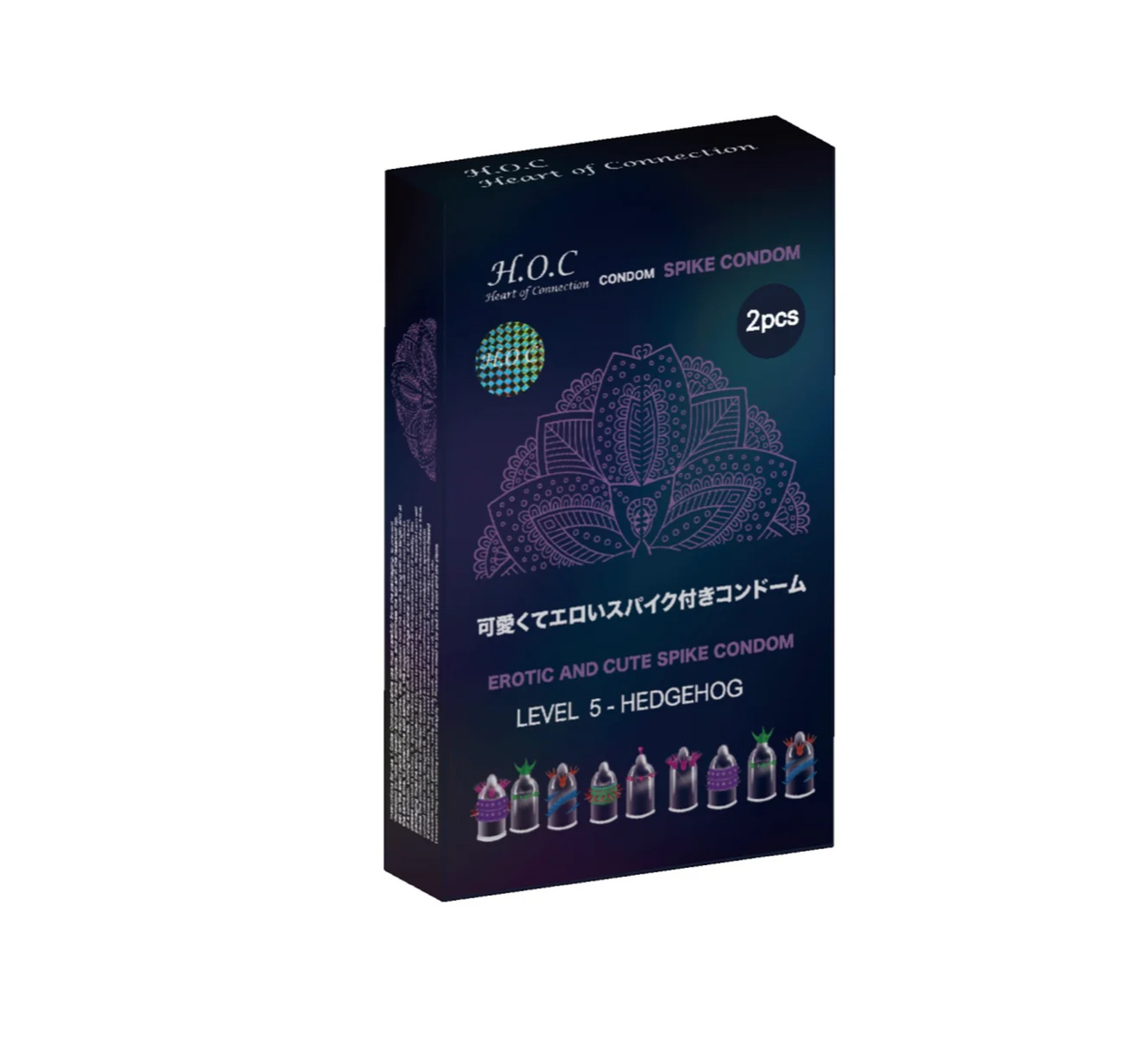 HOC - Spike Condom - Level 5 - HEDGEHOG 刺激型安全套 (2片裝)
