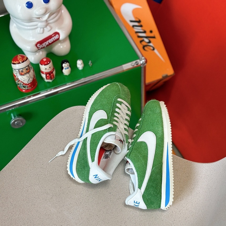 Nike Cortez 日本限定 幸運草綠 白勾 麂皮 阿甘 阿甘鞋 FJ2530-300