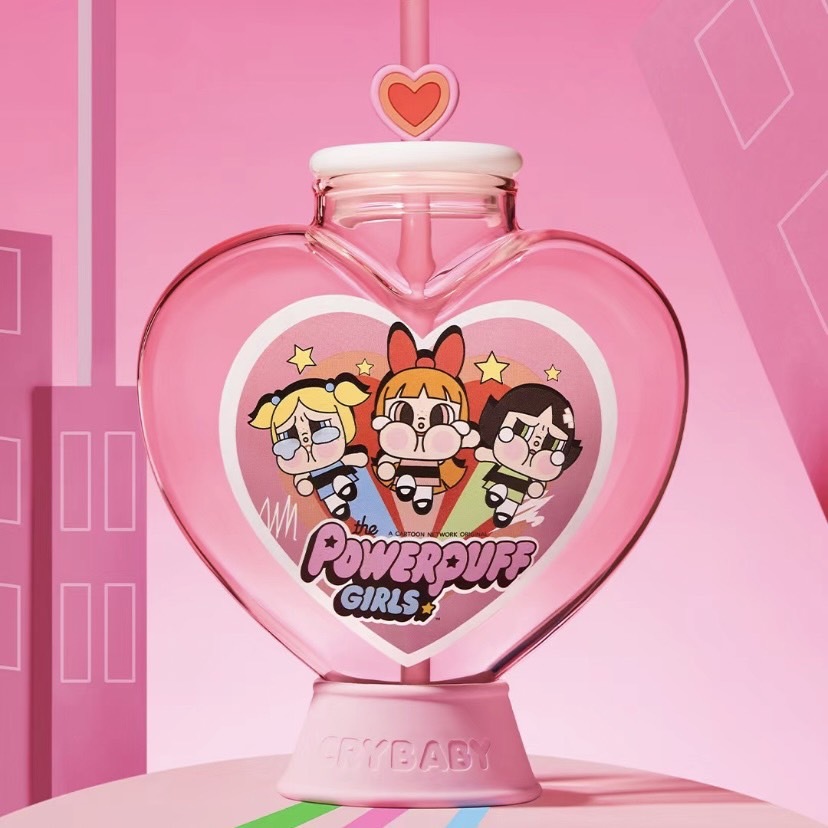 CRYBABY X 飛天小女警 哭娃系列 玻璃杯 水杯 水壺 冷飲杯