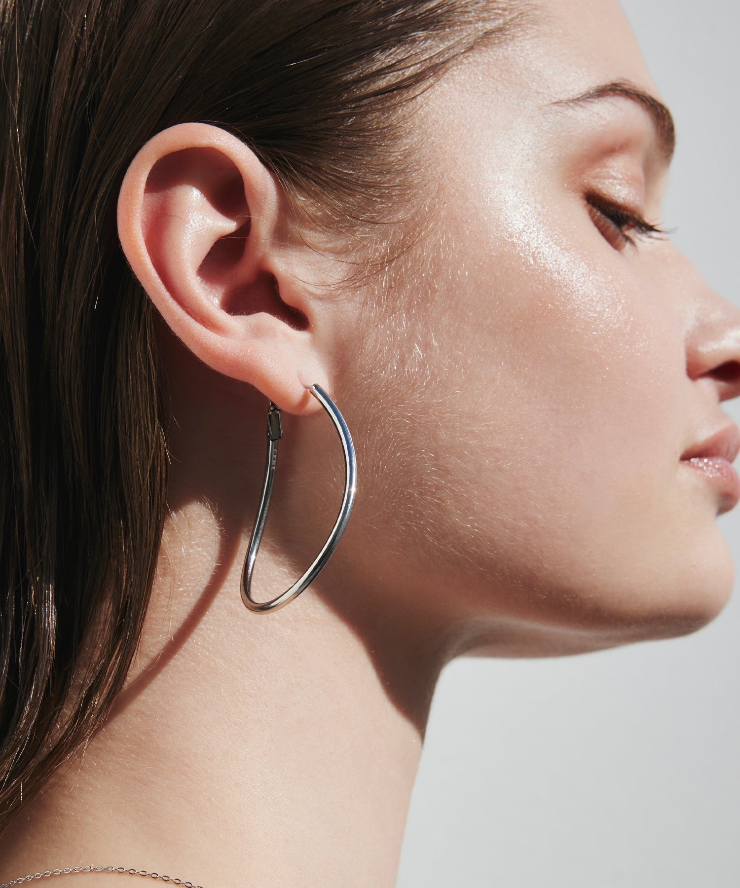 cene 大圓弧耳針耳環