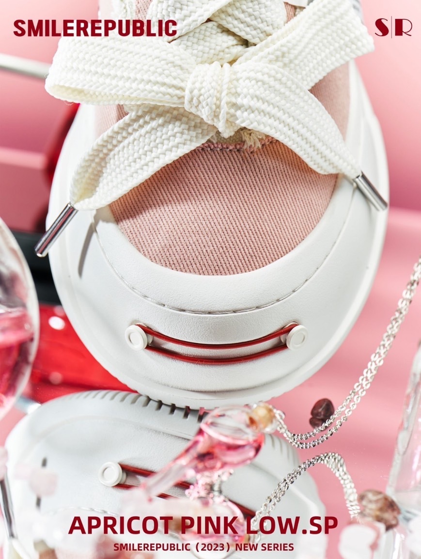 SMILEREPUBLIC 開口笑 粉色 厚底 帆布鞋 SR20220101035
