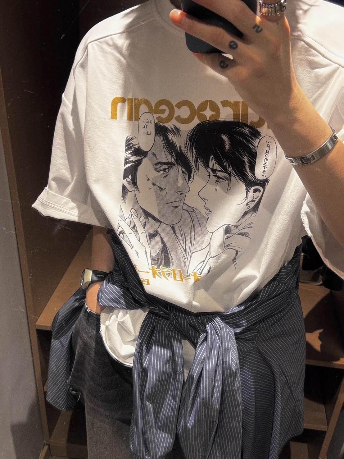 Aurocean 復古日漫少年全棉短袖