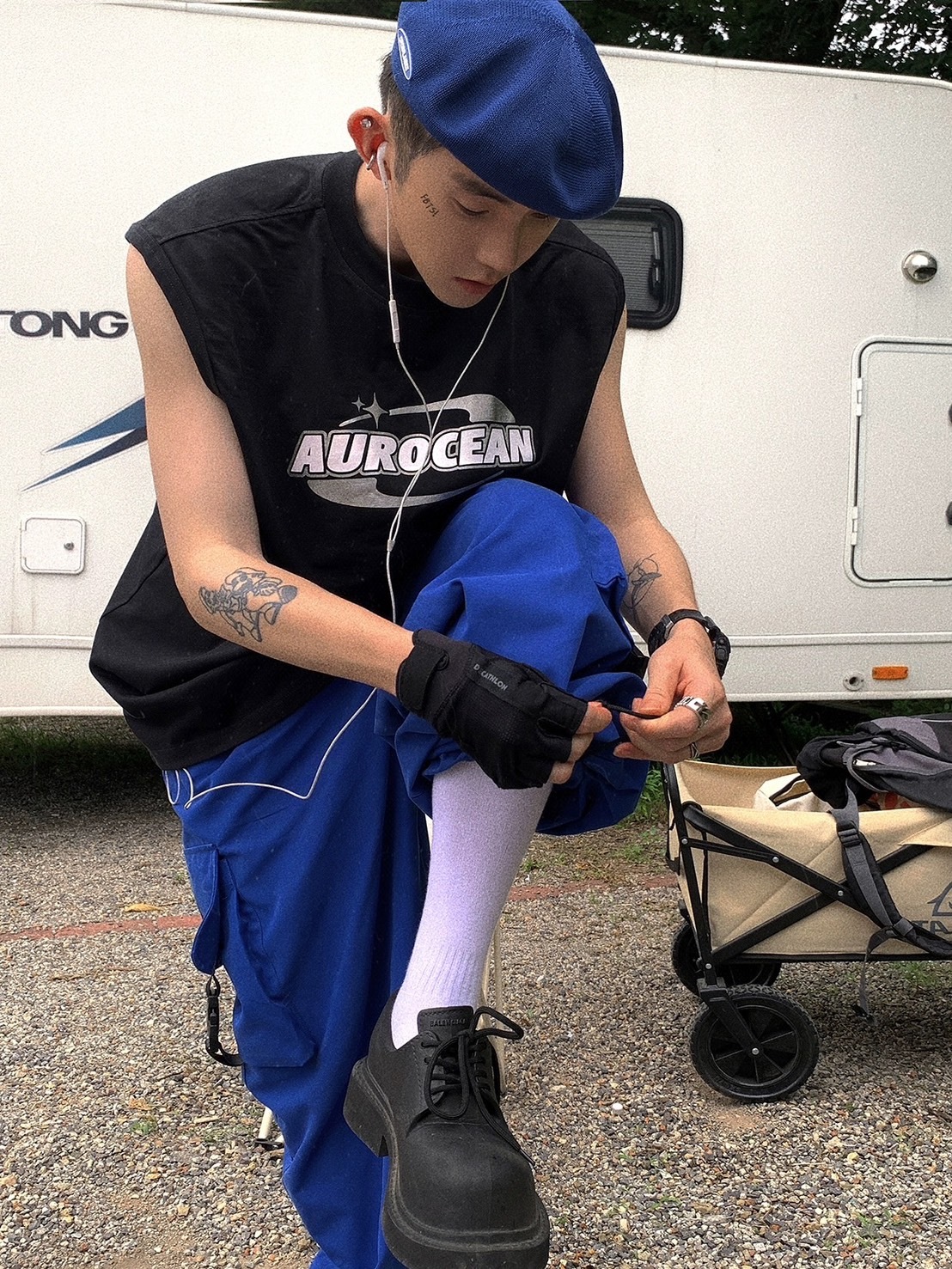 Aurocean 銀河戰隊金屬銀色背心