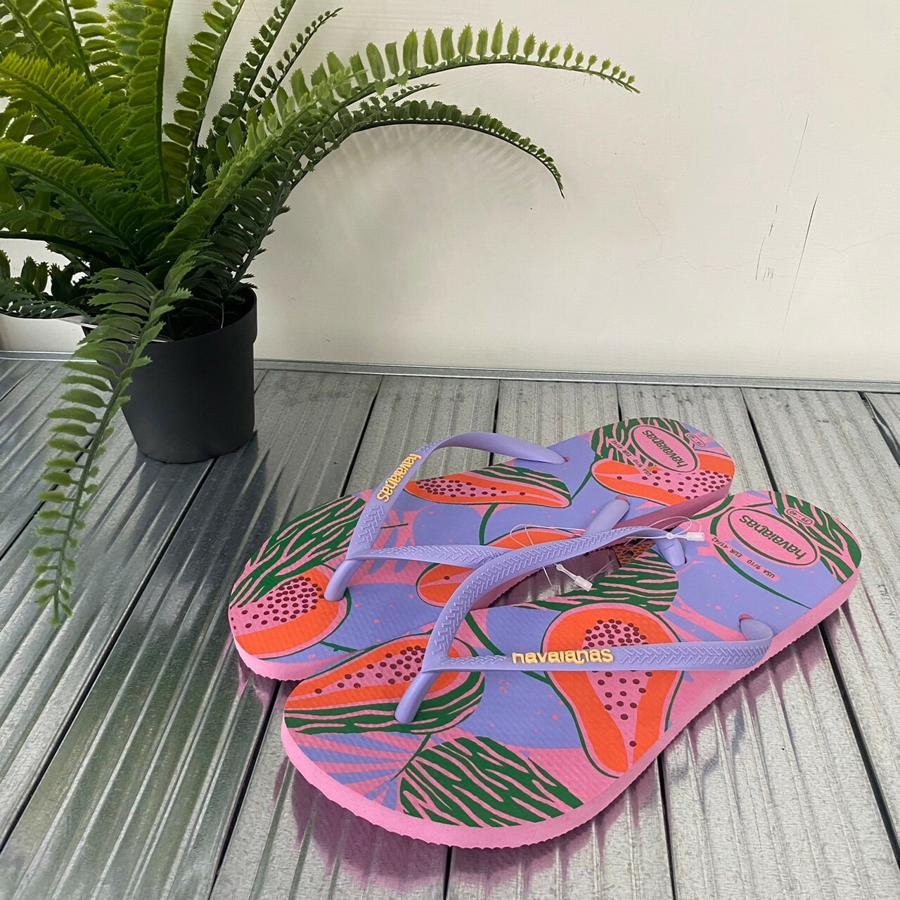 Havaianas 哈瓦仕 拖鞋 夾腳拖 女鞋 熱帶水果 粉紫 4148937-1749W