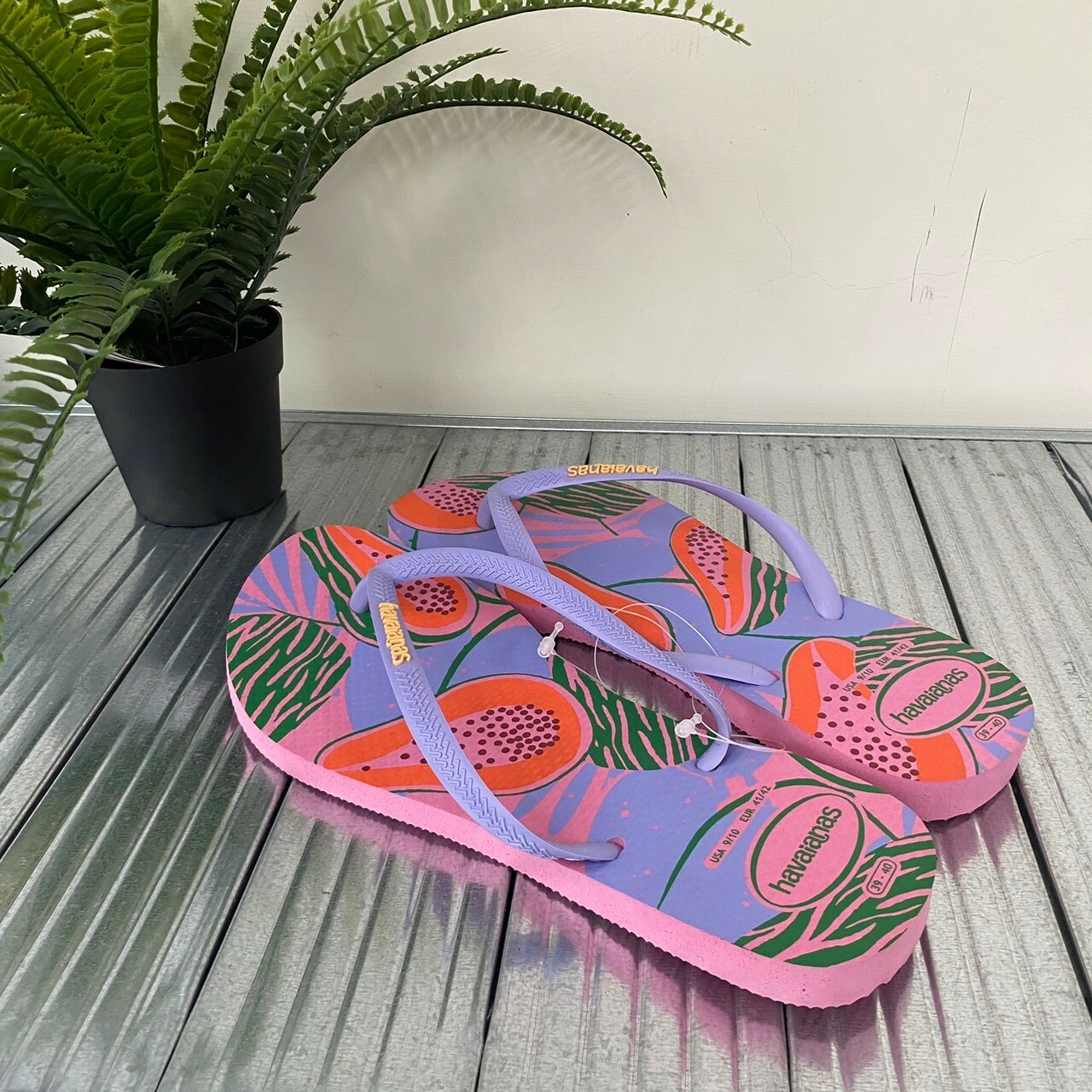 Havaianas 哈瓦仕 拖鞋 夾腳拖 女鞋 熱帶水果 粉紫 4148937-1749W