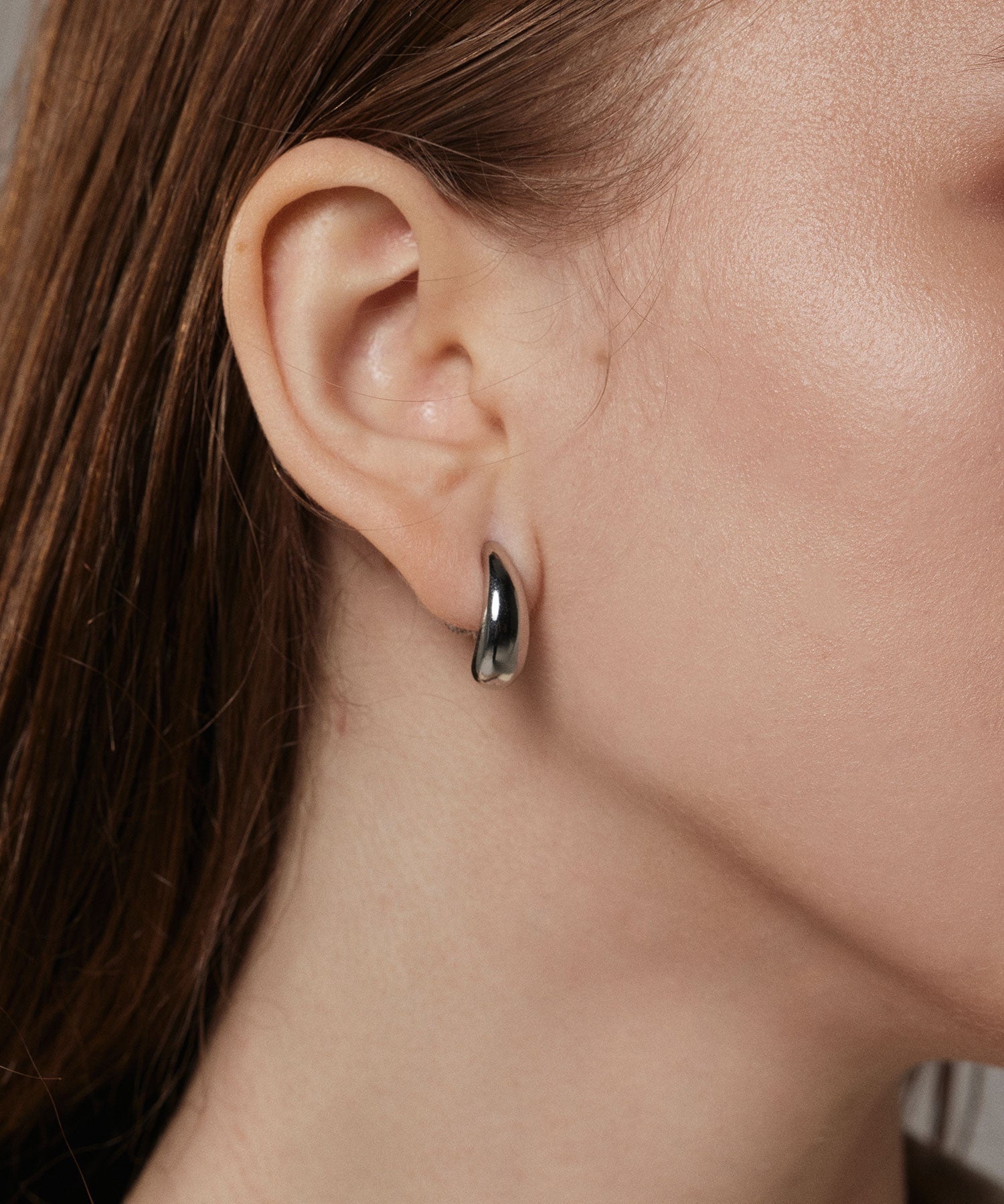 cene 水滴耳夾耳環