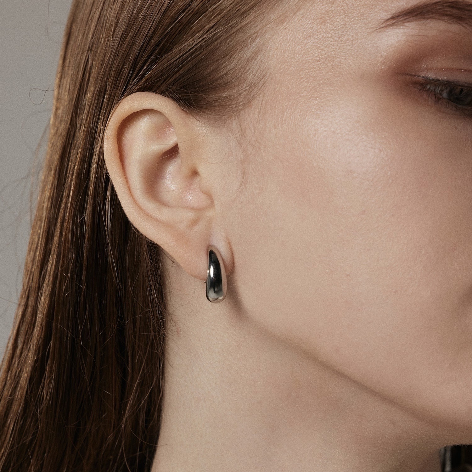 cene 水滴耳夾耳環