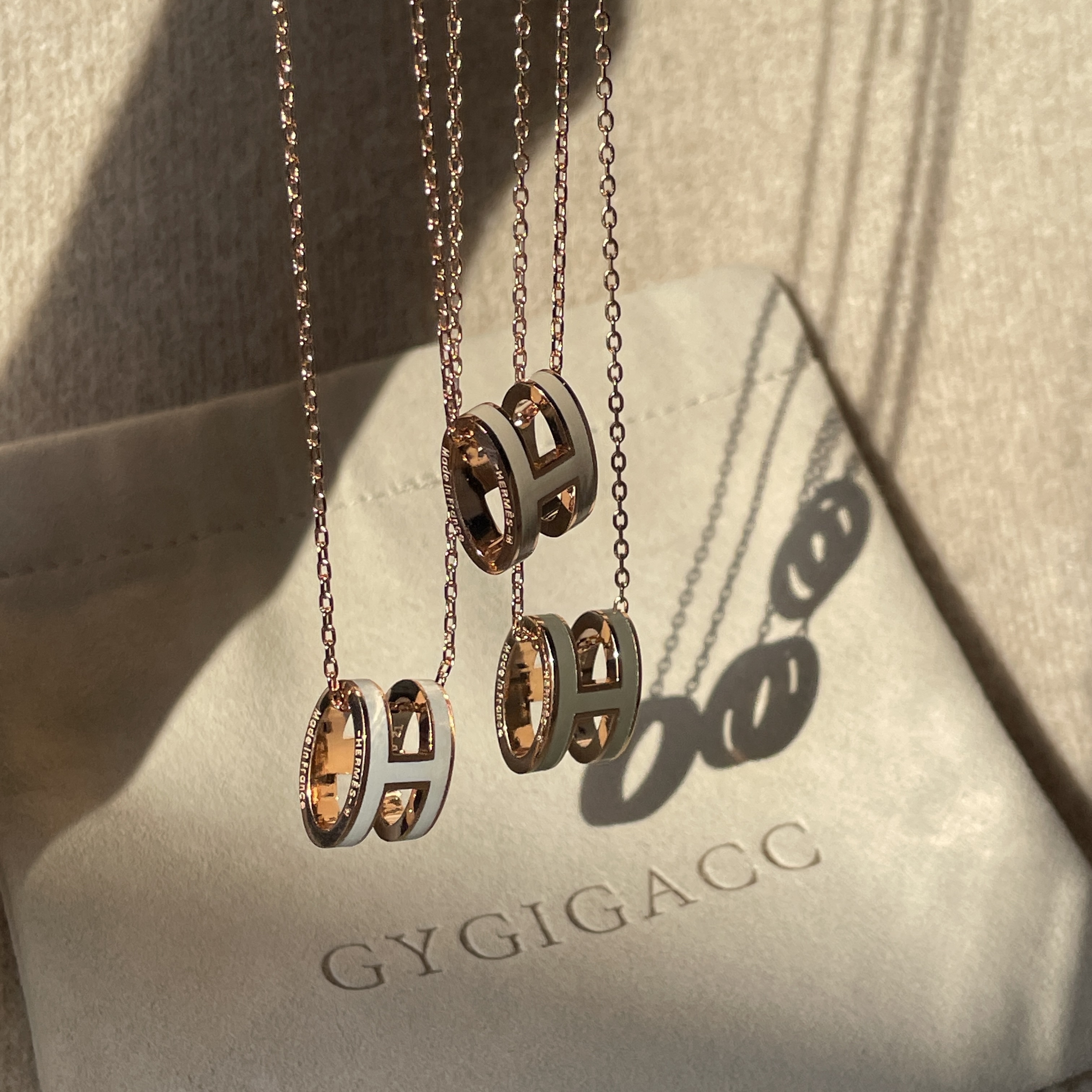 18k H琺瑯高奢鈦鋼大號定製項鍊2.0