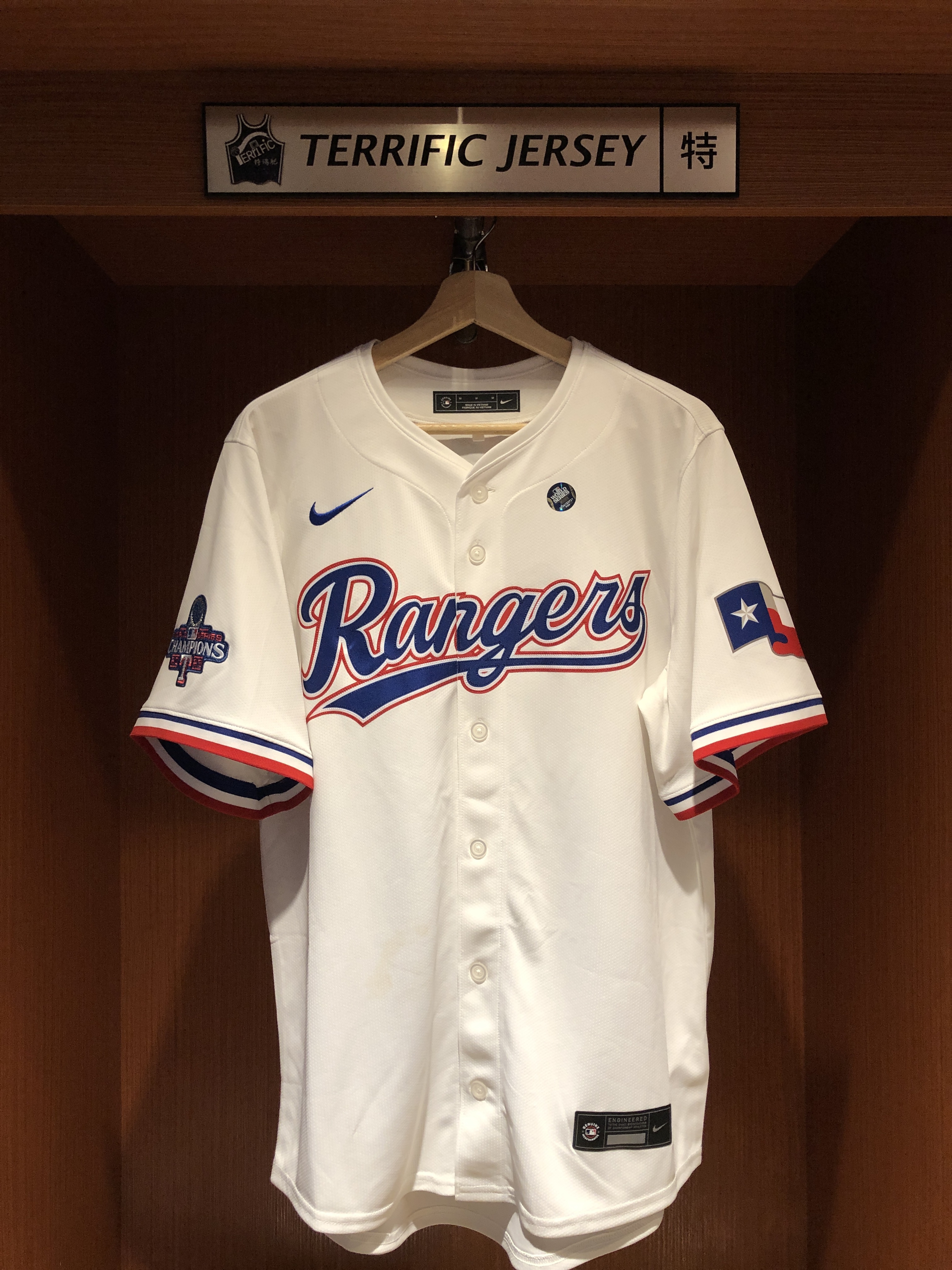 MLB球衣 Marcus Semien 德州遊騎兵白 世界大賽 冠軍紀念白 Nike Replica Player Name Jersey 球迷版 熱轉印 全新