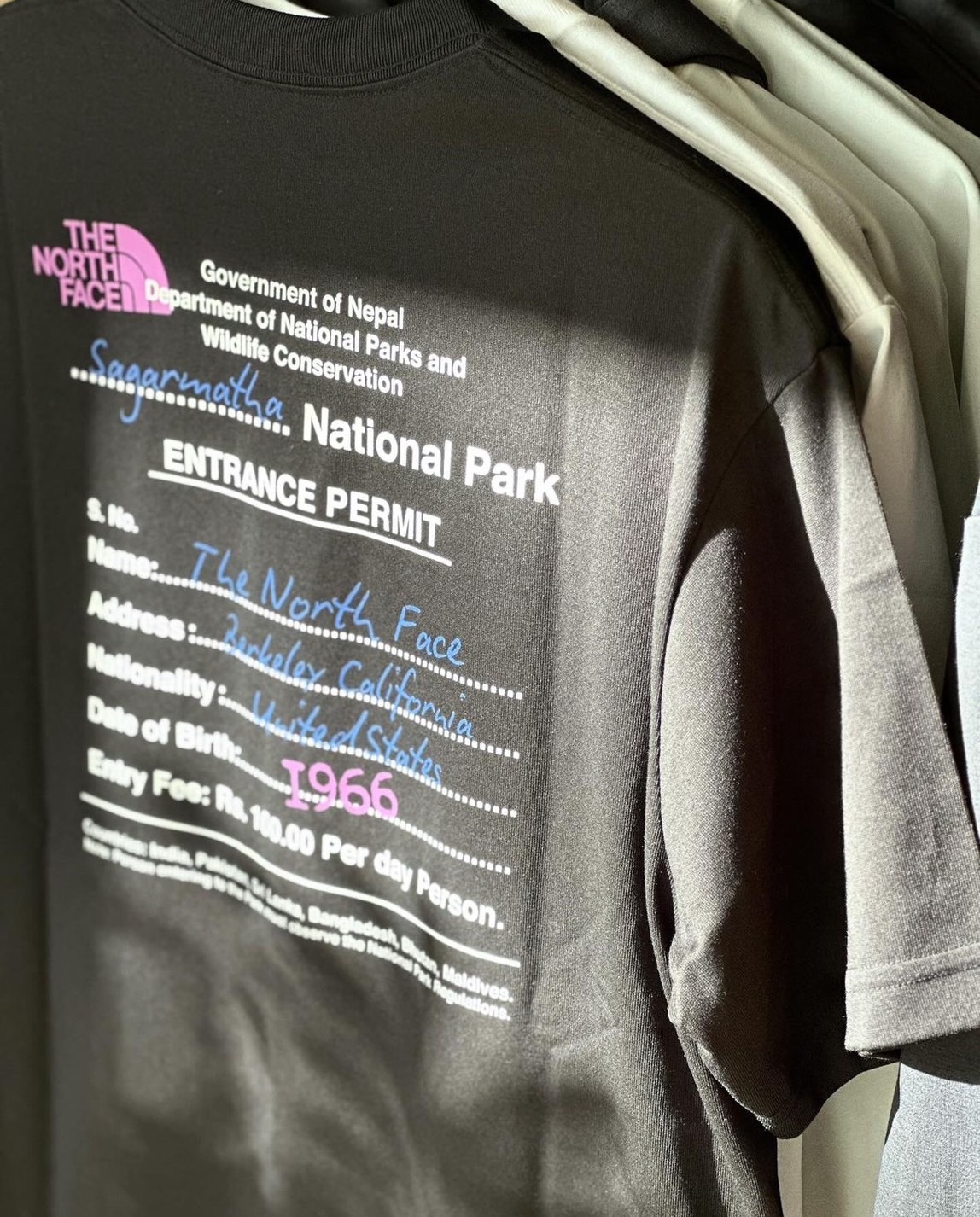 日本 TNF Entrance Permission 入山許可短袖