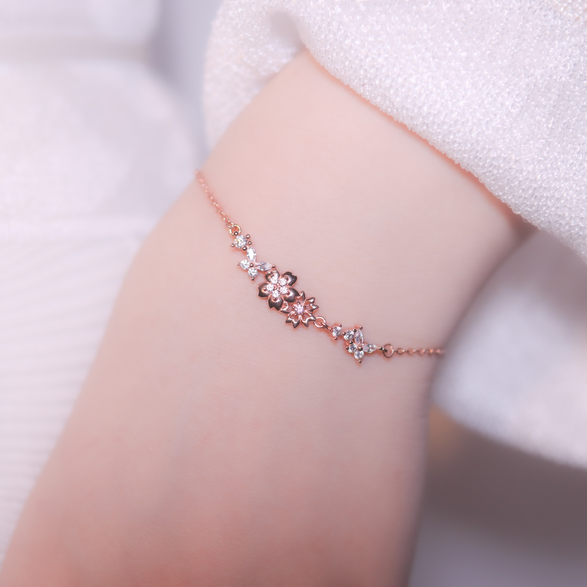 | 925 Silver・Rose Gold | Unlimited Flowers Bracelet | BR1047 |